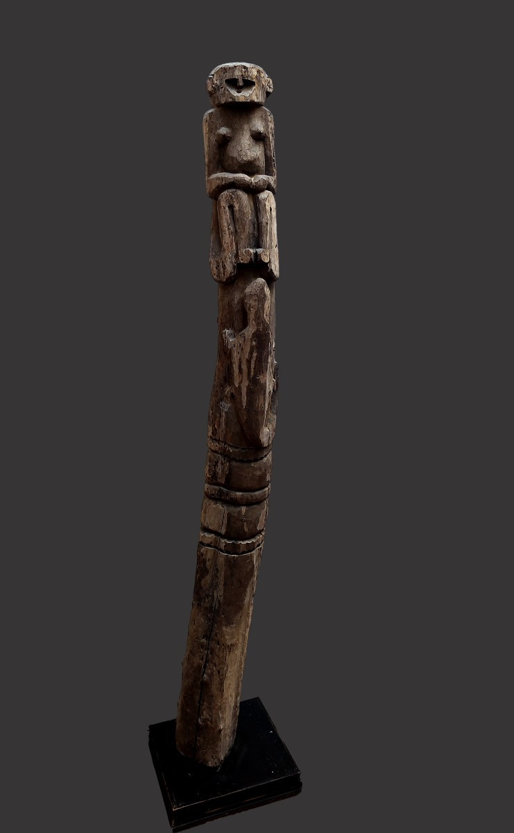 Hampatong Post Statue, Dayak, Kalimantan Borneo, Indonesia, Ancient Totem From The Wolmark Collection 
