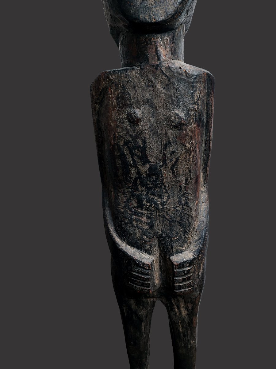 Tunjung Dayak, Bornéo , Indonésie statue totem ancienne collection Wolmark-photo-1