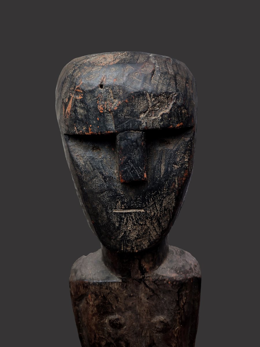 Tunjung Dayak, Bornéo , Indonésie statue totem ancienne collection Wolmark-photo-3