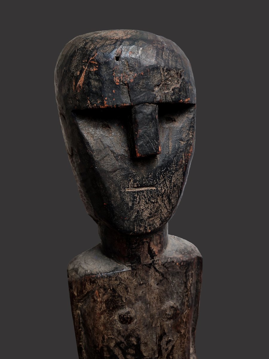 Tunjung Dayak, Bornéo , Indonésie statue totem ancienne collection Wolmark-photo-4