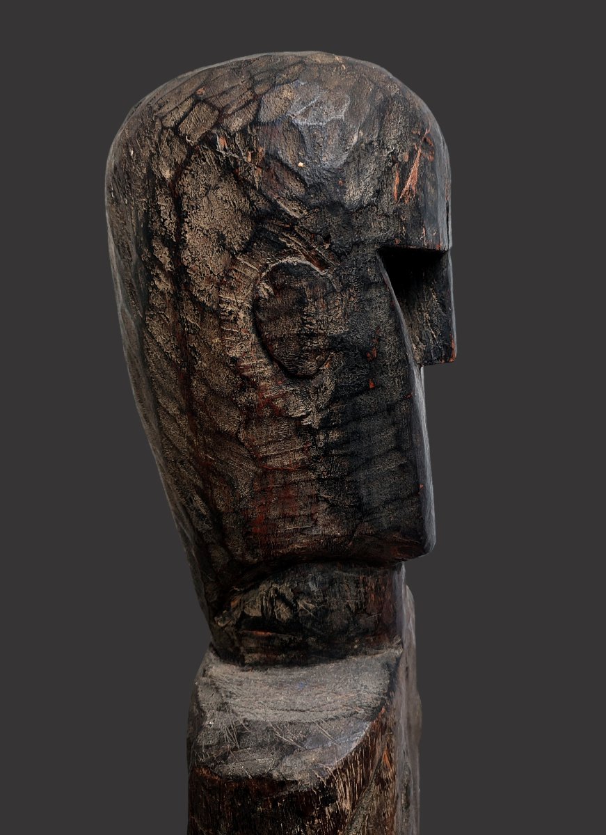 Tunjung Dayak, Bornéo , Indonésie statue totem ancienne collection Wolmark-photo-5