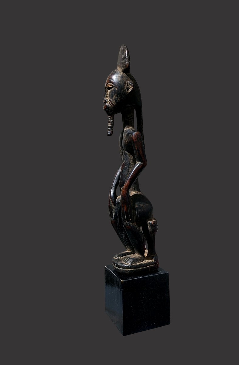 Blolo Bian Baoulé Ivory Coast Male Fetish Wedding Statue-photo-2