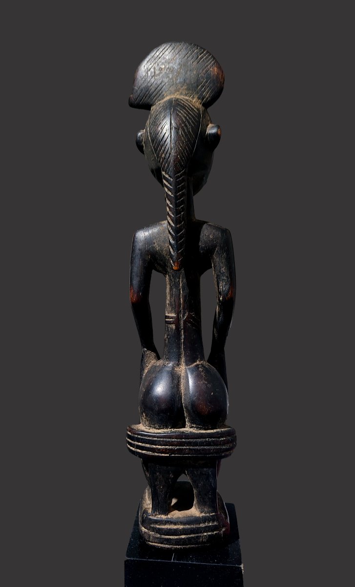 Blolo Bian Baoulé Ivory Coast Male Fetish Wedding Statue-photo-3
