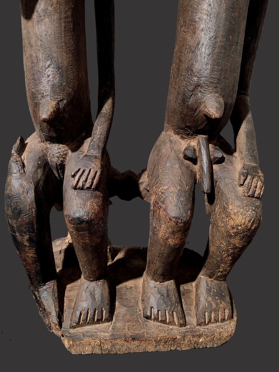 Large Dogon Couple Statue "the First" Mali-photo-1