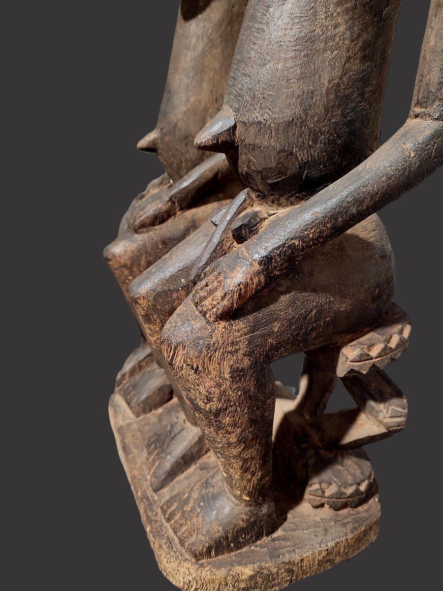 Large Dogon Couple Statue "the First" Mali-photo-2