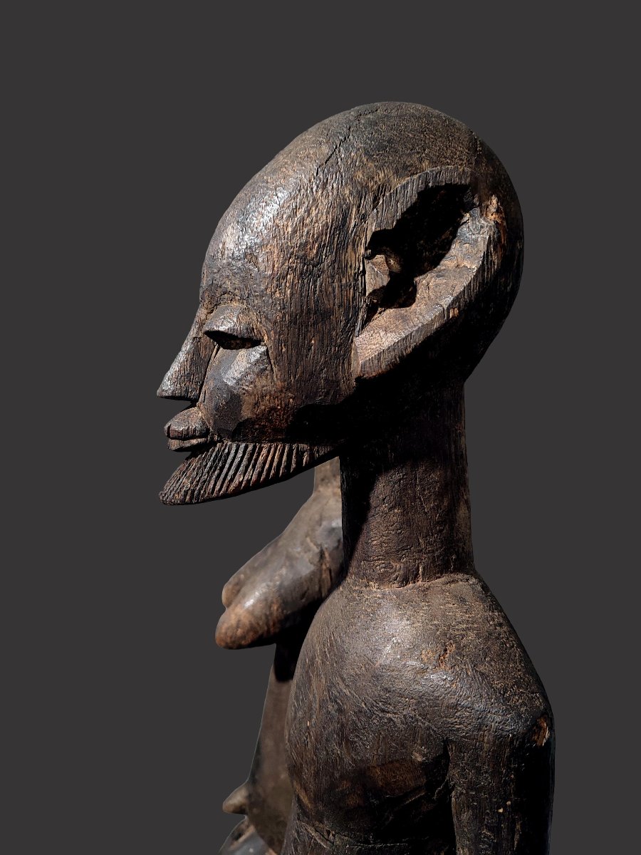 Large Dogon Couple Statue "the First" Mali-photo-3