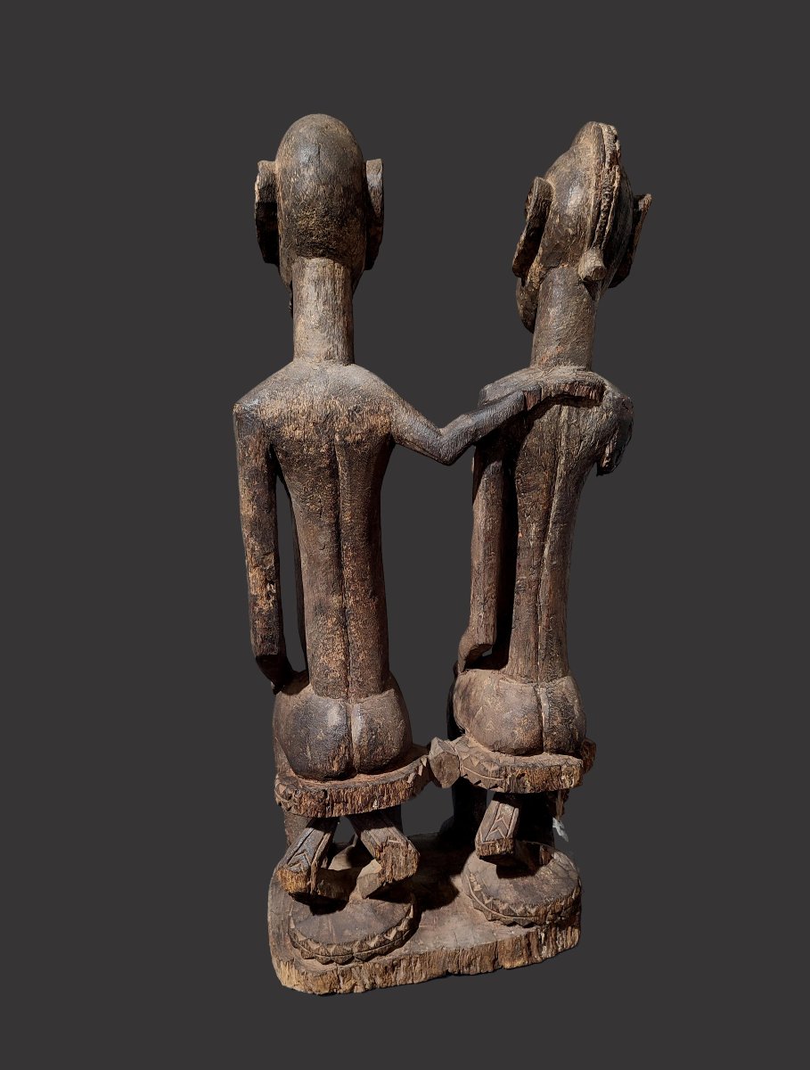 Large Dogon Couple Statue "the First" Mali-photo-5