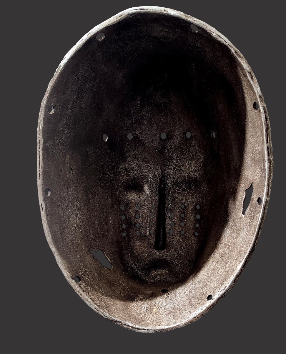 Masque Dioula emblème de maitrise forgeron aluminium Côte d'Ivoire -photo-3