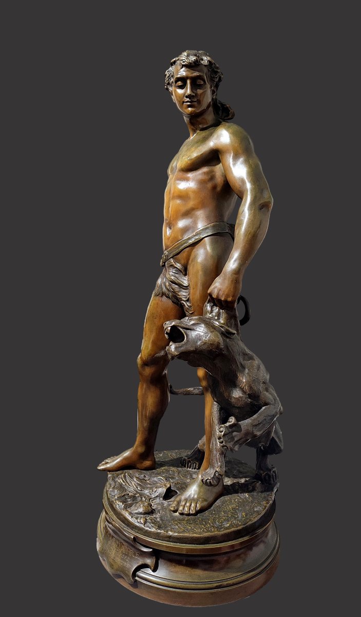 Grand bronze par Adrien Etienne GAUDEZ fin 19 eme  1845 Lyon 1902 Neuilly-sur-Seine.-photo-2