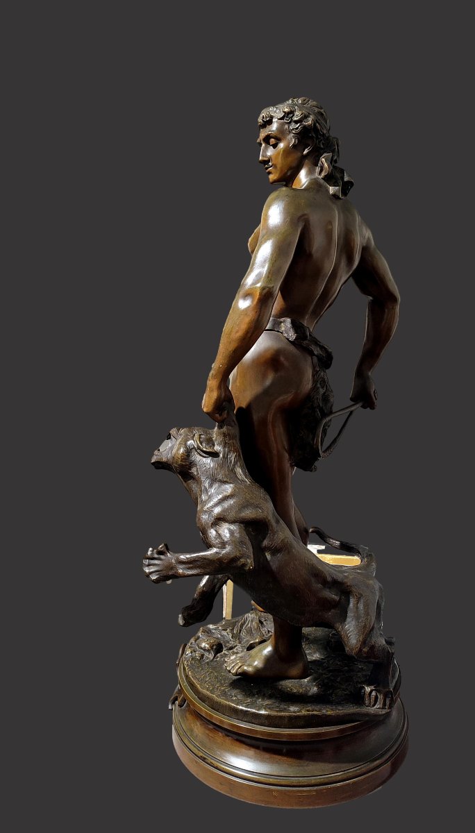 Grand bronze par Adrien Etienne GAUDEZ fin 19 eme  1845 Lyon 1902 Neuilly-sur-Seine.-photo-3