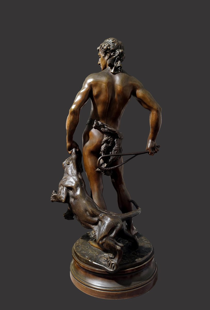 Grand bronze par Adrien Etienne GAUDEZ fin 19 eme  1845 Lyon 1902 Neuilly-sur-Seine.-photo-4