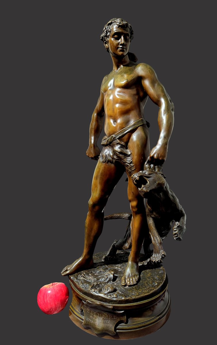 Grand bronze par Adrien Etienne GAUDEZ fin 19 eme  1845 Lyon 1902 Neuilly-sur-Seine.-photo-2