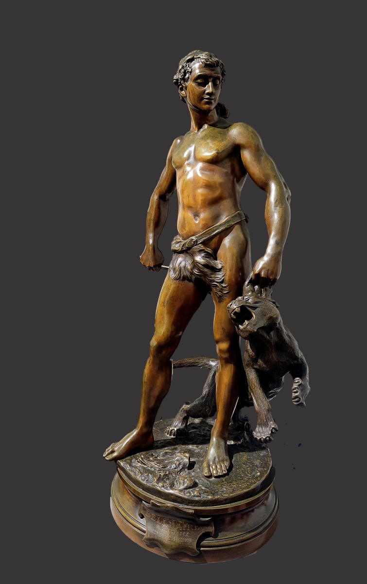 Grand bronze par Adrien Etienne GAUDEZ fin 19 eme  1845 Lyon 1902 Neuilly-sur-Seine.