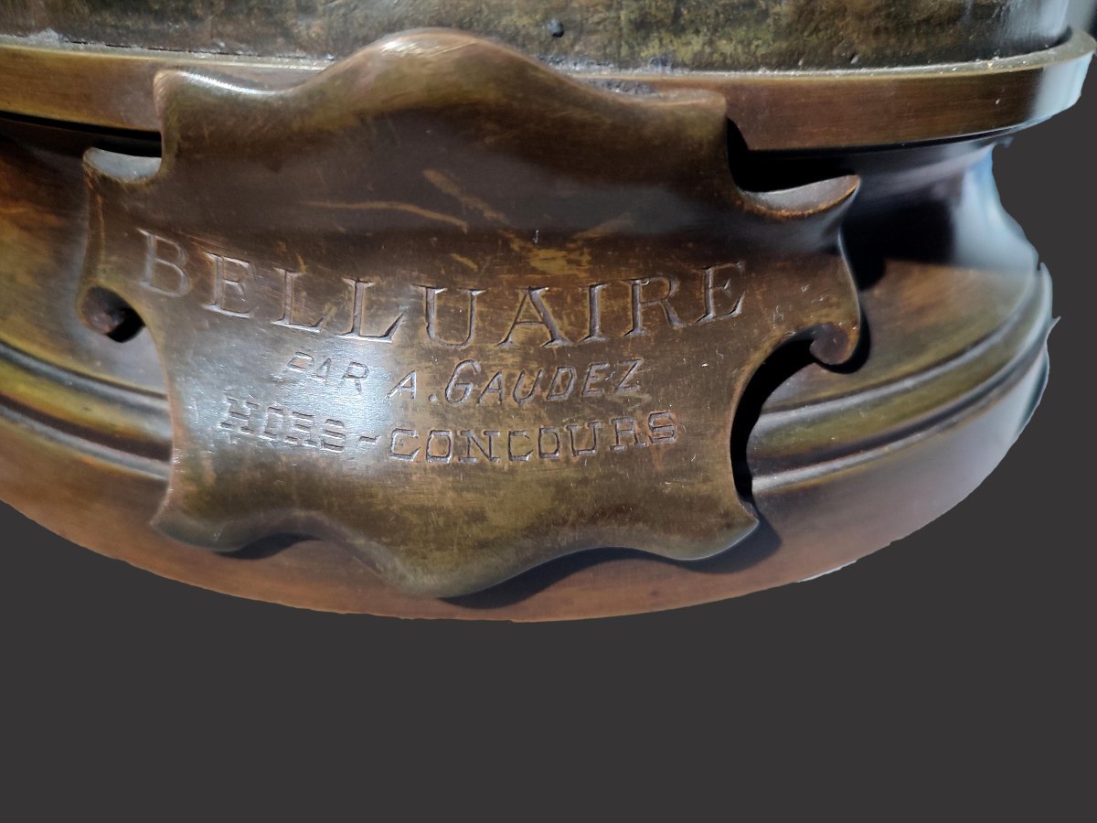 Large Bronze By Adrien Etienne Gaudez End 19 Eme 1845 Lyon 1902 Neuilly-sur-seine.-photo-1