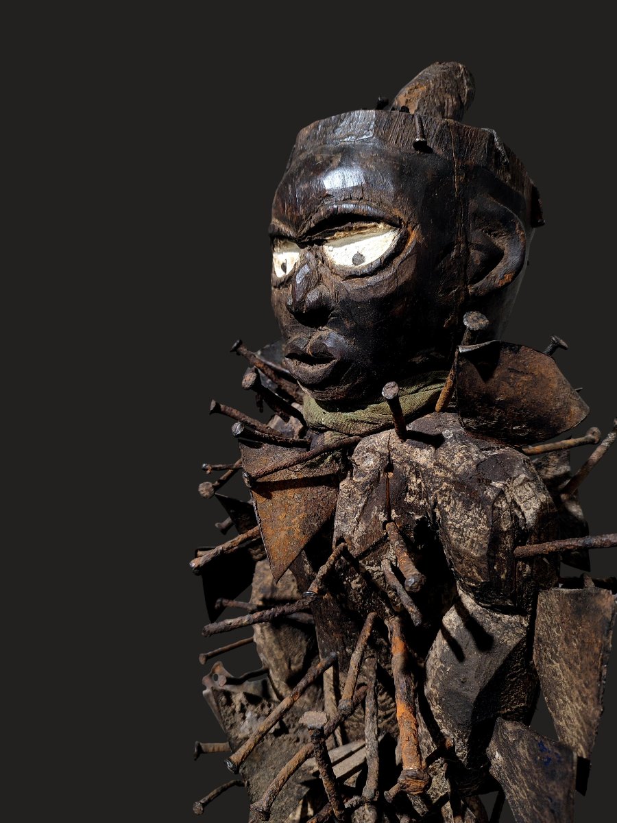 Fetiche a clous Statue Nkonde, Kongo  Nkisi République Démocratique du Congo-photo-2