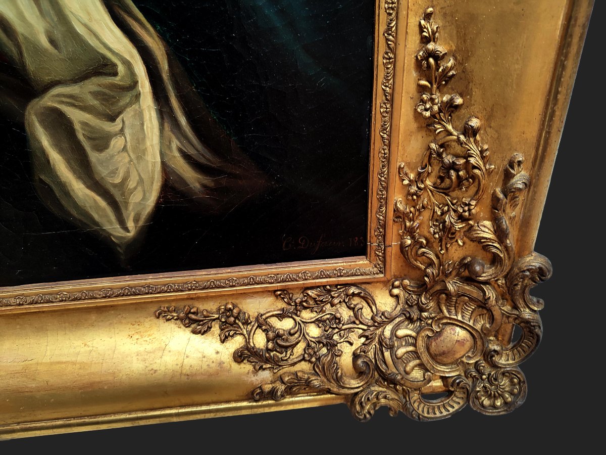 Large Allegorical Painting Cleopatra And The Pearl Early 19th Century-photo-4