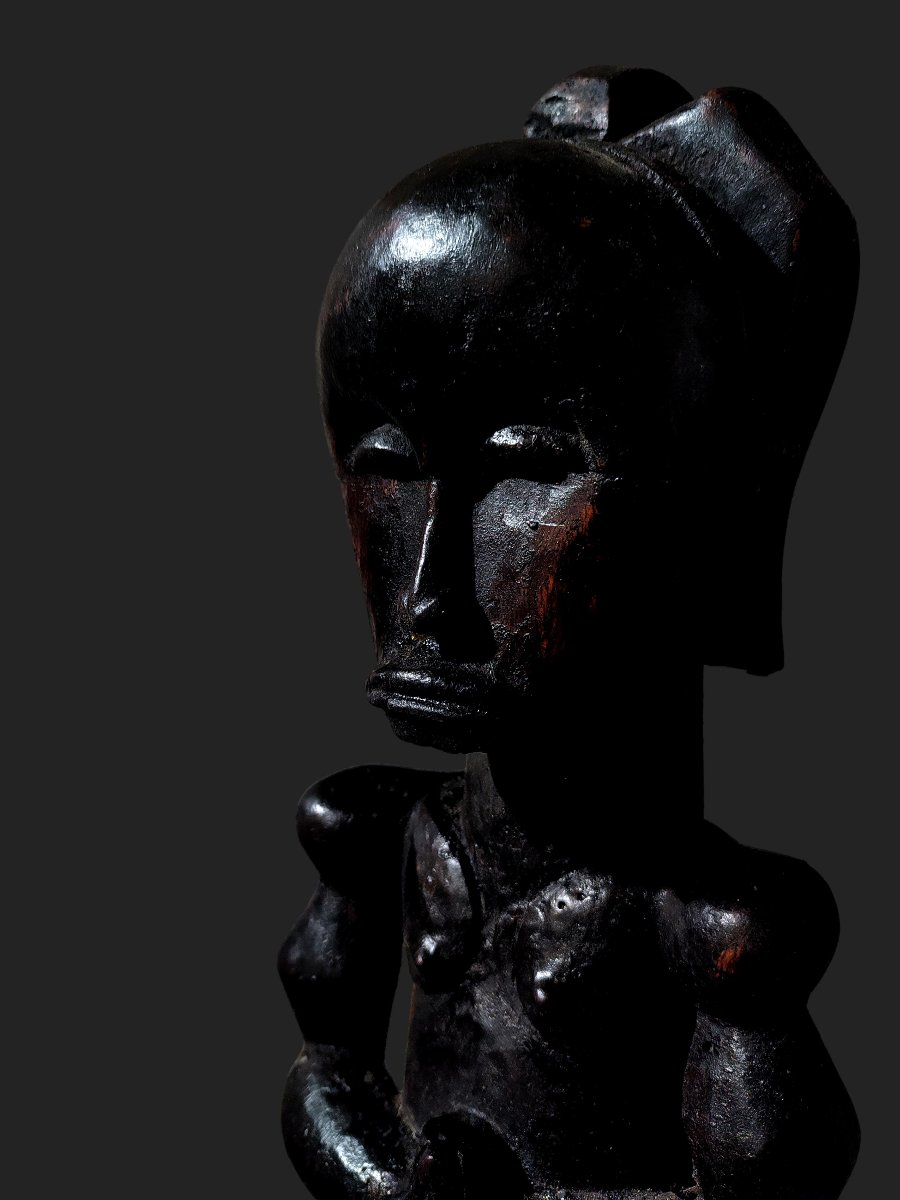 Fétiche statue fang Byeri gardien de reliquaire Gabon-photo-4