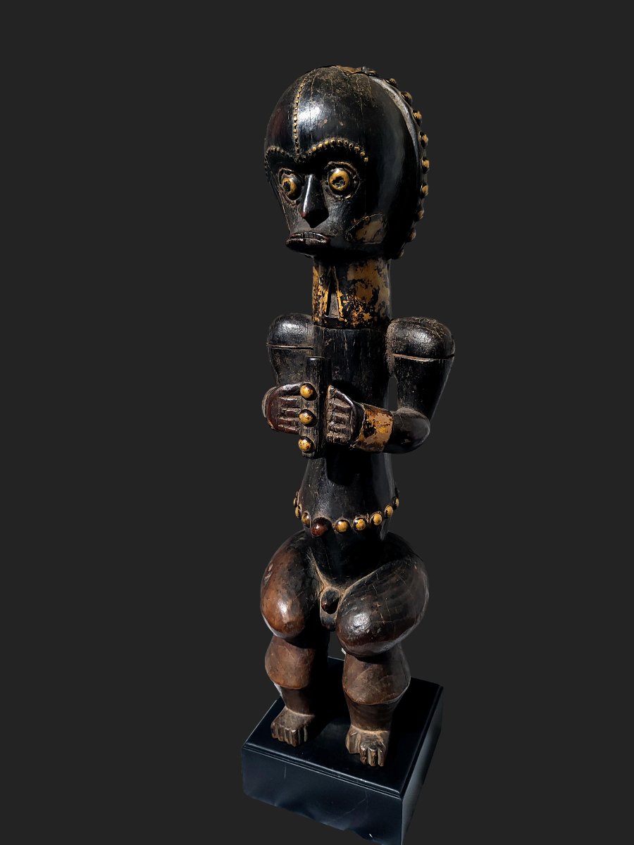 Statue Fang Byeri gardien de reliquaire Ngumba Sud du Cameroun-photo-3