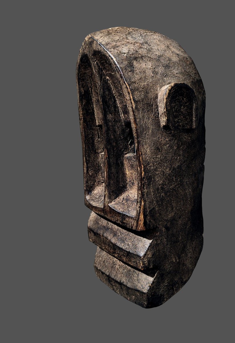 Cubist Dogon Black Monkey Mask From The Bandiagara Escarpment-photo-2