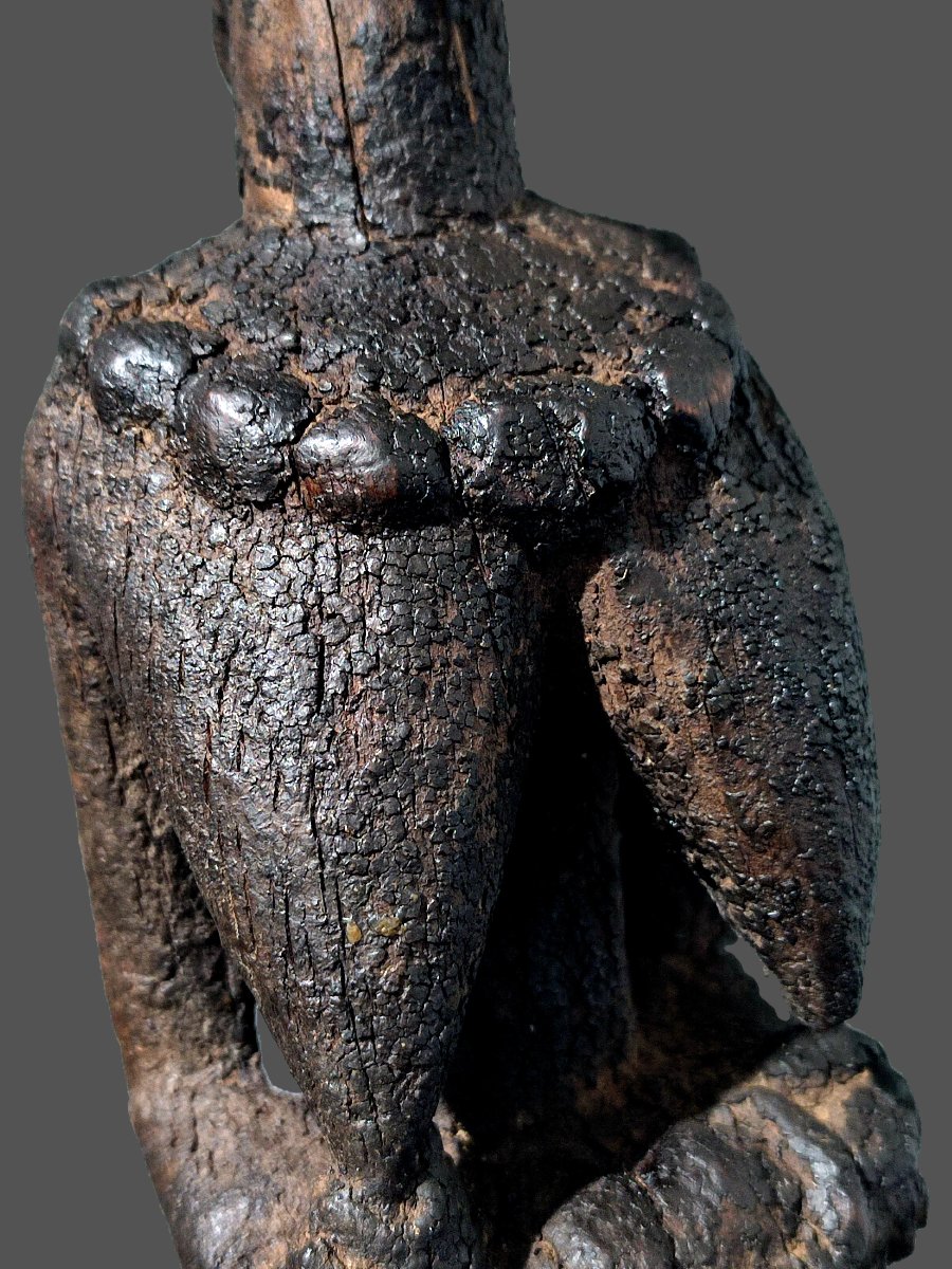 Statue d'autel Dogon du Mali maternité importante patine sacrificielle-photo-4