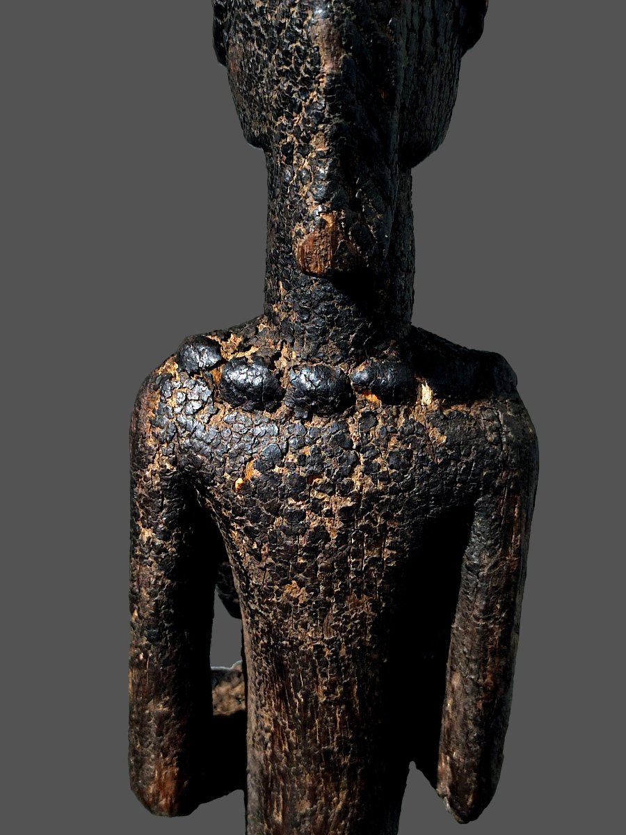 Statue d'autel Dogon du Mali maternité importante patine sacrificielle-photo-1