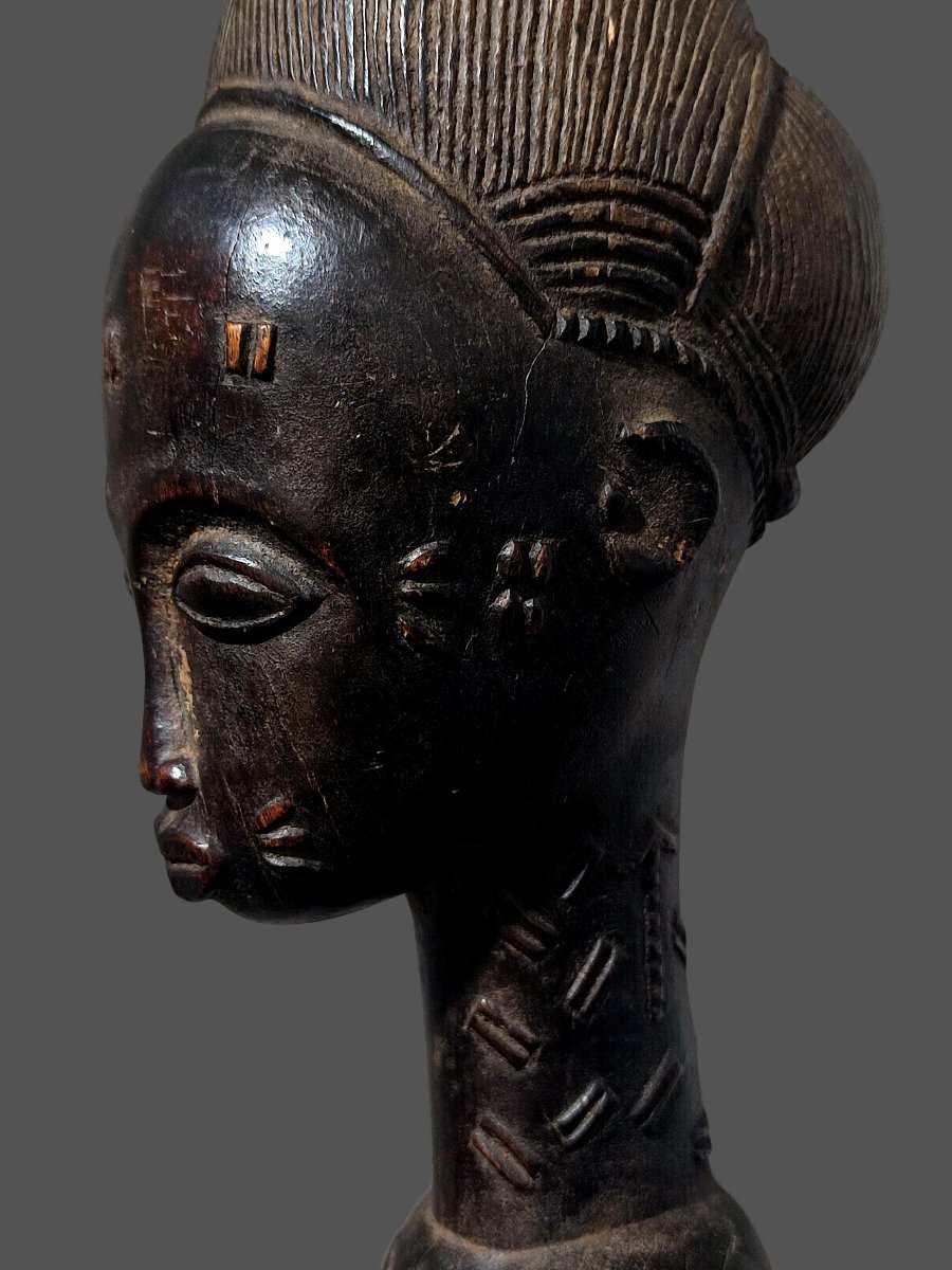 Female Baoulé Statue, Blolo-bla, Ivory Coast.-photo-1
