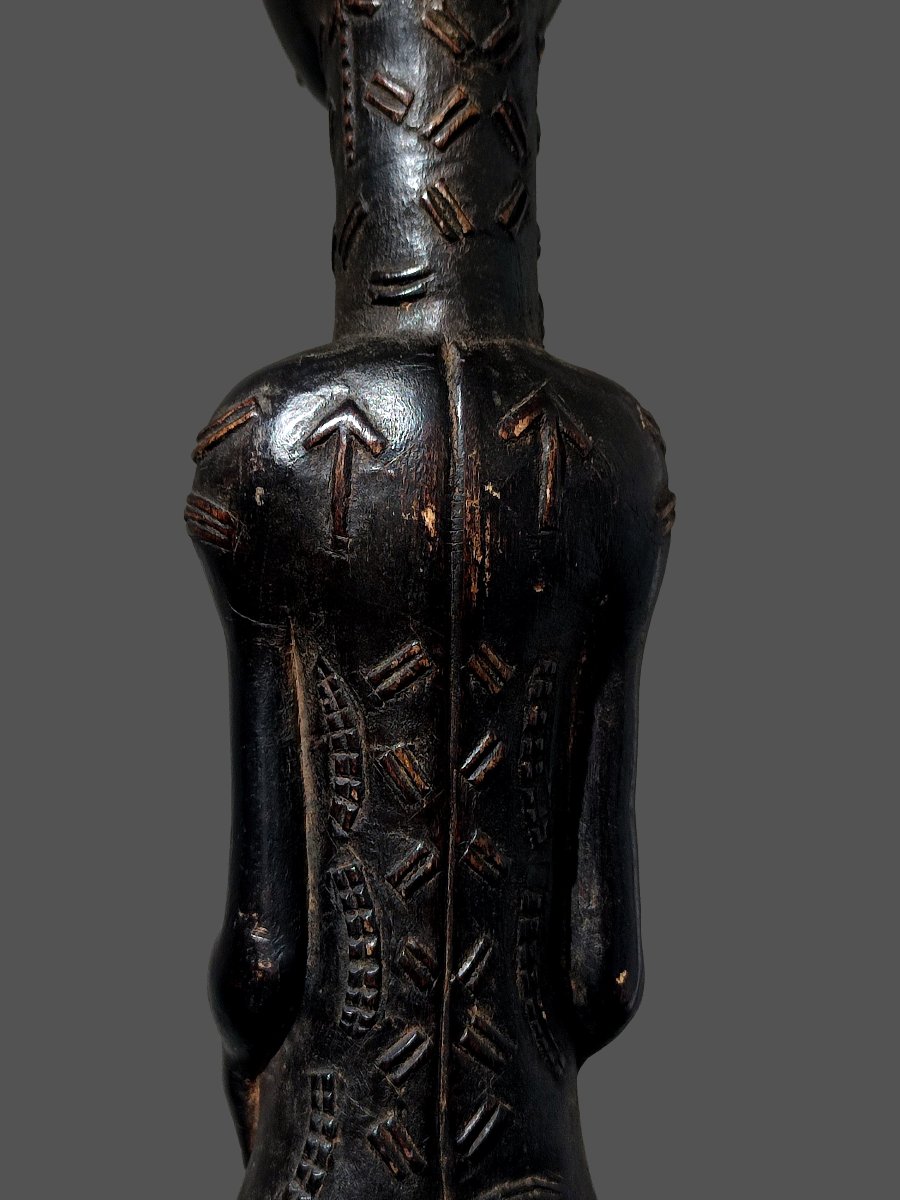 Female Baoulé Statue, Blolo-bla, Ivory Coast.-photo-4