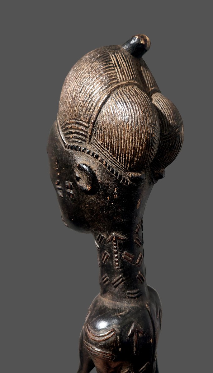 Female Baoulé Statue, Blolo-bla, Ivory Coast.-photo-5
