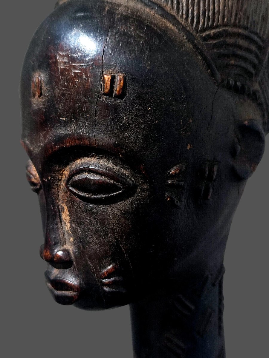 Female Baoulé Statue, Blolo-bla, Ivory Coast.-photo-6