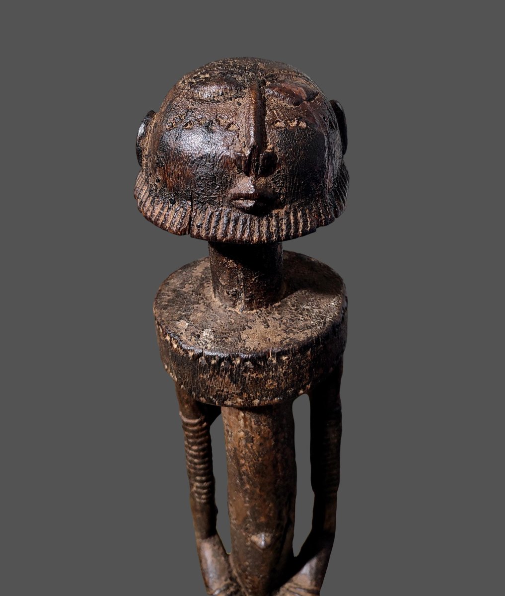 Grande statue cavalier Dogon, style cubiste -photo-1