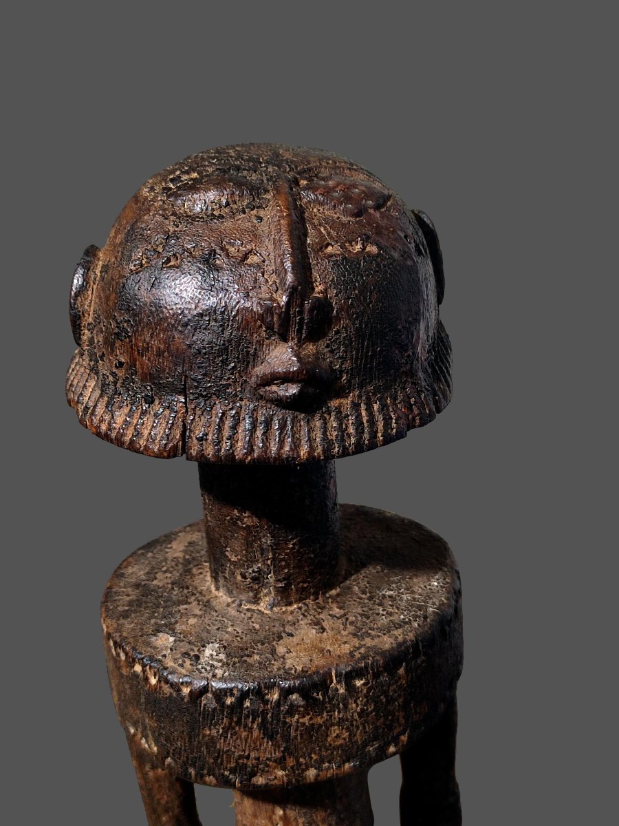 Grande statue cavalier Dogon, style cubiste -photo-3
