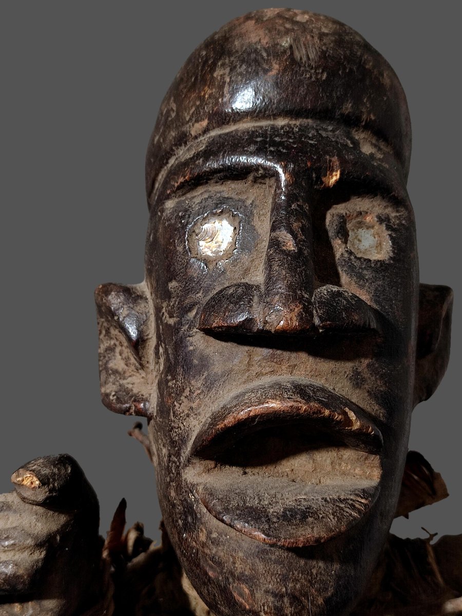 Kongo Nkisi Nail Amulet (lower Congo) Statue-photo-3