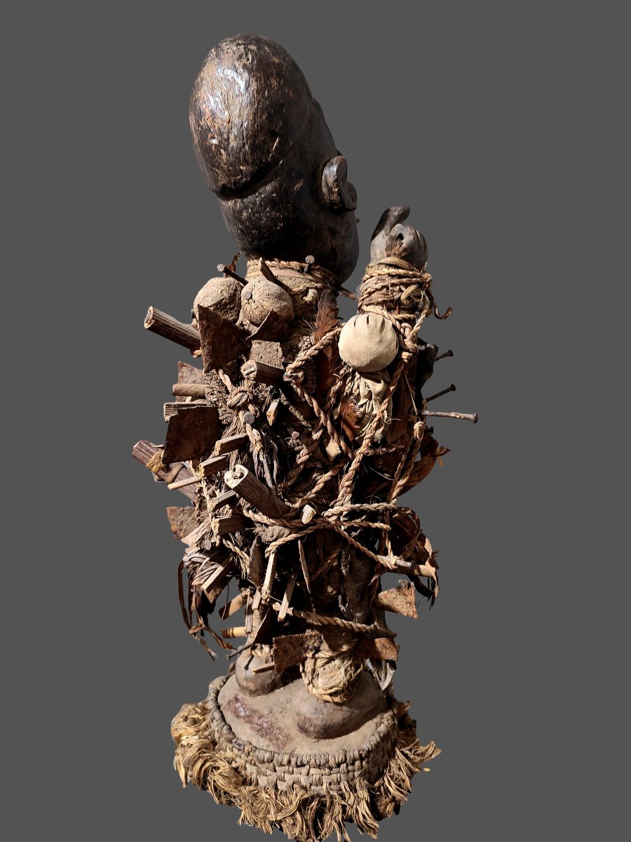 Kongo Nkisi Nail Amulet (lower Congo) Statue-photo-4