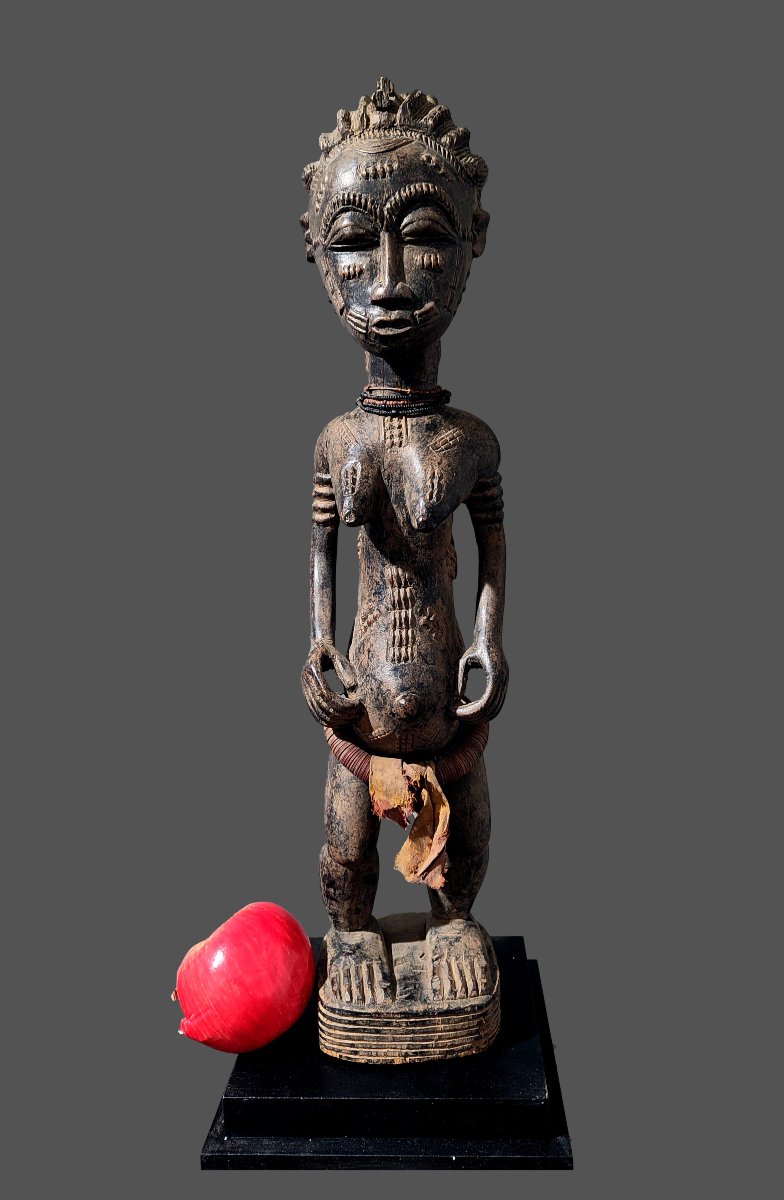 Grande statue Baoulé maternité Cote d'Ivoire -photo-2