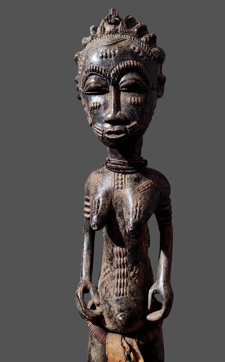 Grande statue Baoulé maternité Cote d'Ivoire -photo-1