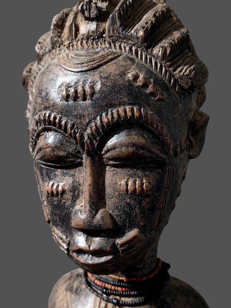 Grande statue Baoulé maternité Cote d'Ivoire -photo-2