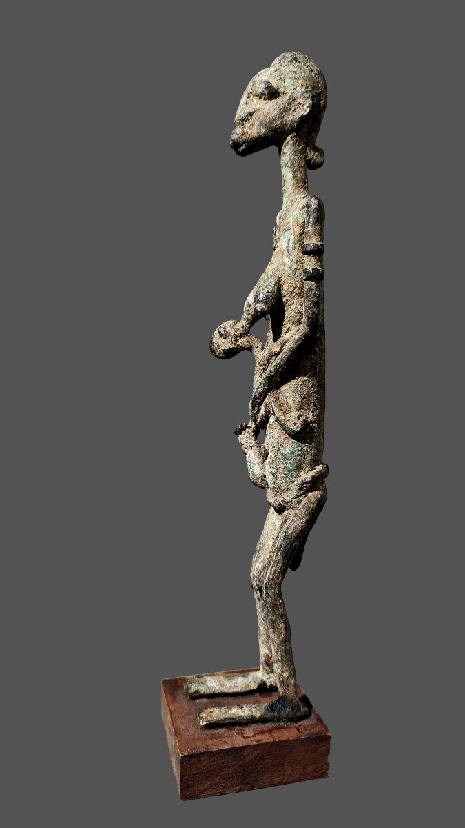 Bronze de fouille Dogon du Mali maternité-photo-3