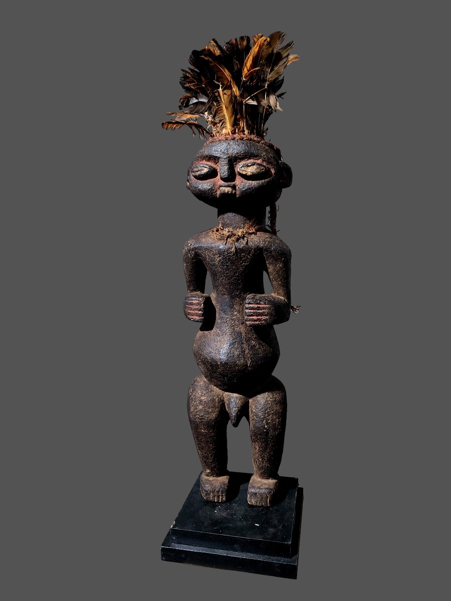 statue bois fetiche Tikar Cameroun 