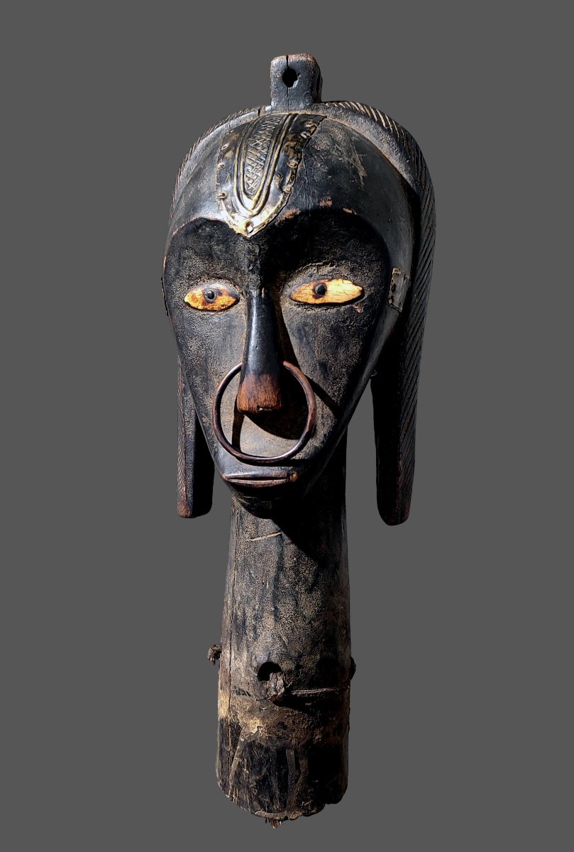 Fang Byeri Head Statue, Guardian Of A Reliquary, Gabon, N'tumu