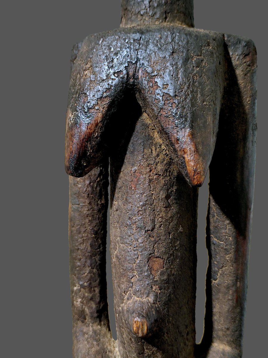 Dogon Statue From Mali, Hermaphrodite, Cubist Style -photo-2