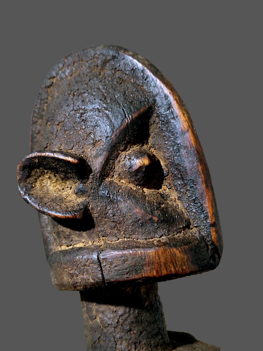 Dogon Statue From Mali, Hermaphrodite, Cubist Style -photo-4