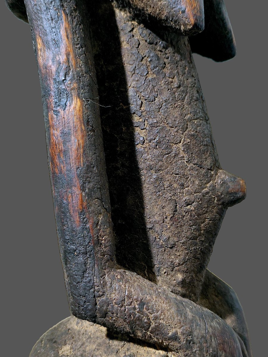 Dogon Statue From Mali, Hermaphrodite, Cubist Style -photo-5