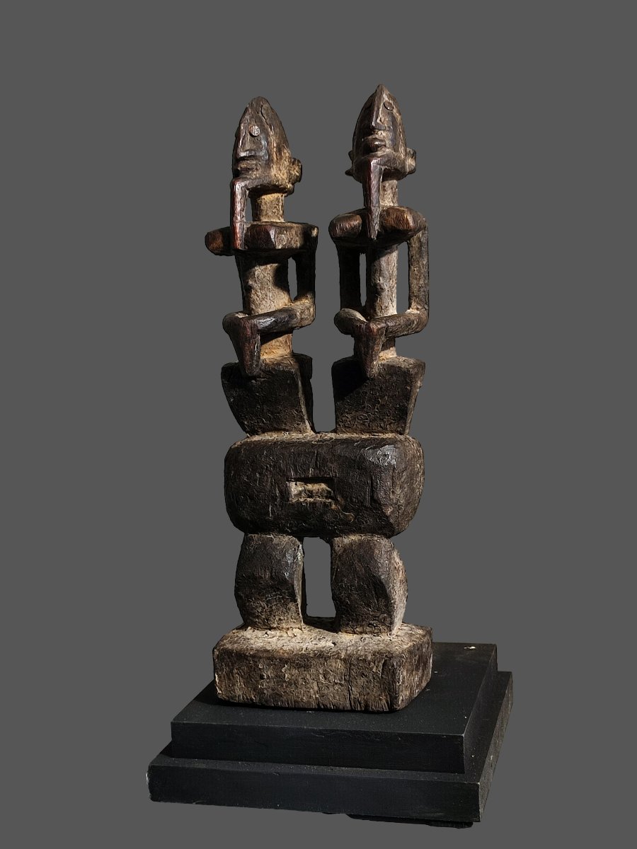 Autel Dogon Mali fetiche statue cubiste abstrait -photo-3