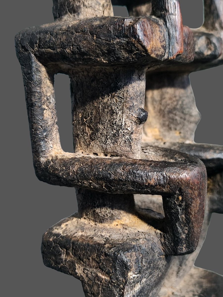 Autel Dogon Mali fetiche statue cubiste abstrait -photo-4