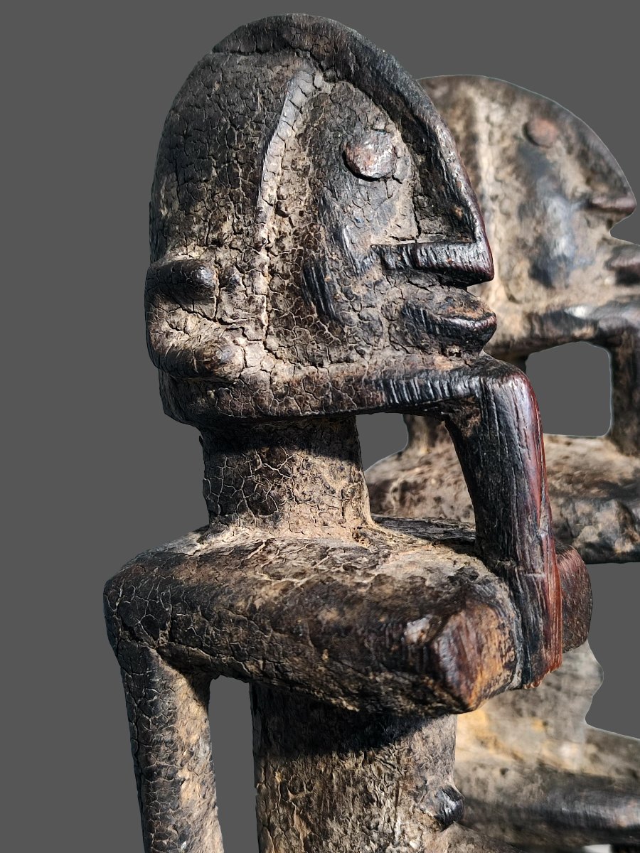 Autel Dogon Mali fetiche statue cubiste abstrait -photo-5