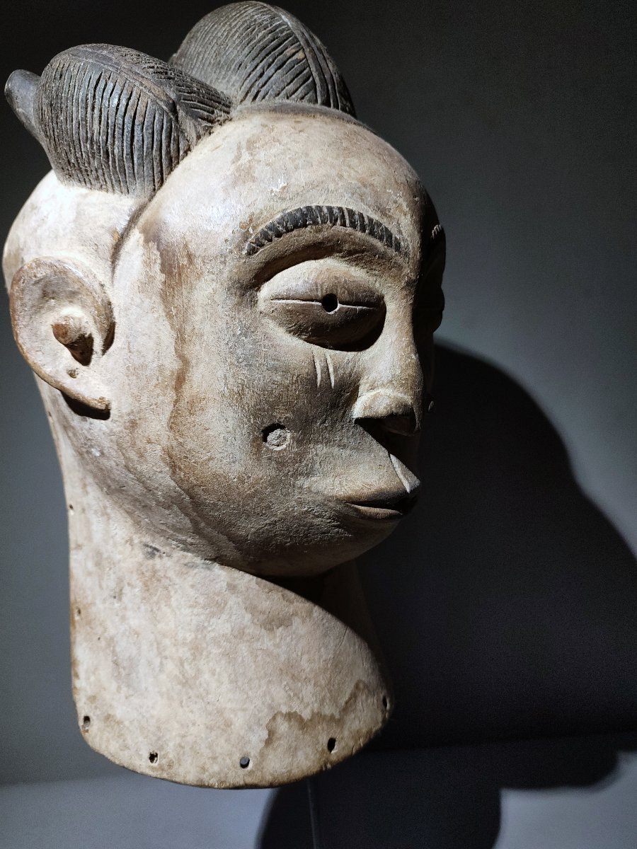 Masque dit "Belle Madeleine" , Luba Kifwebe Rdc Republique Du Congo-photo-4