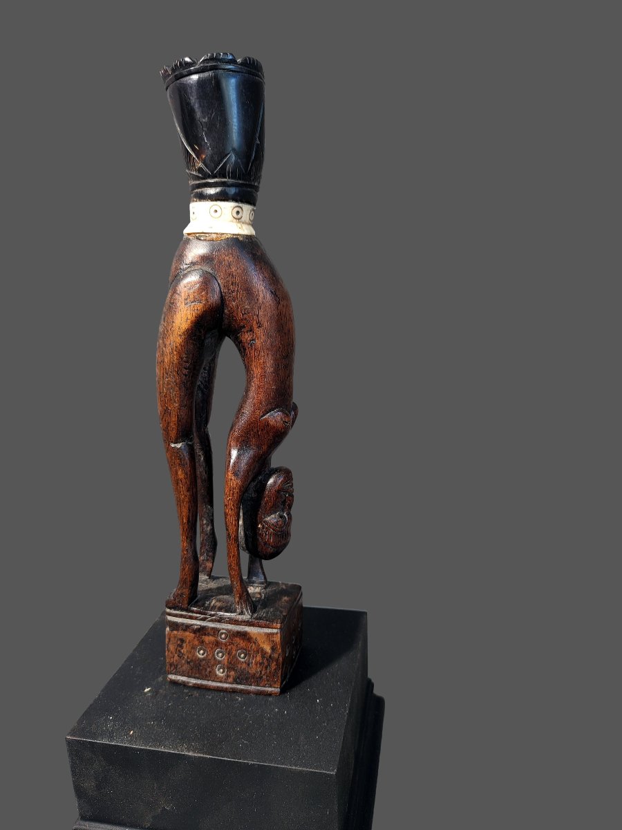 Statuette From Leti Island In The Maluku Islands, Indonesia; Betel Cup. -photo-2