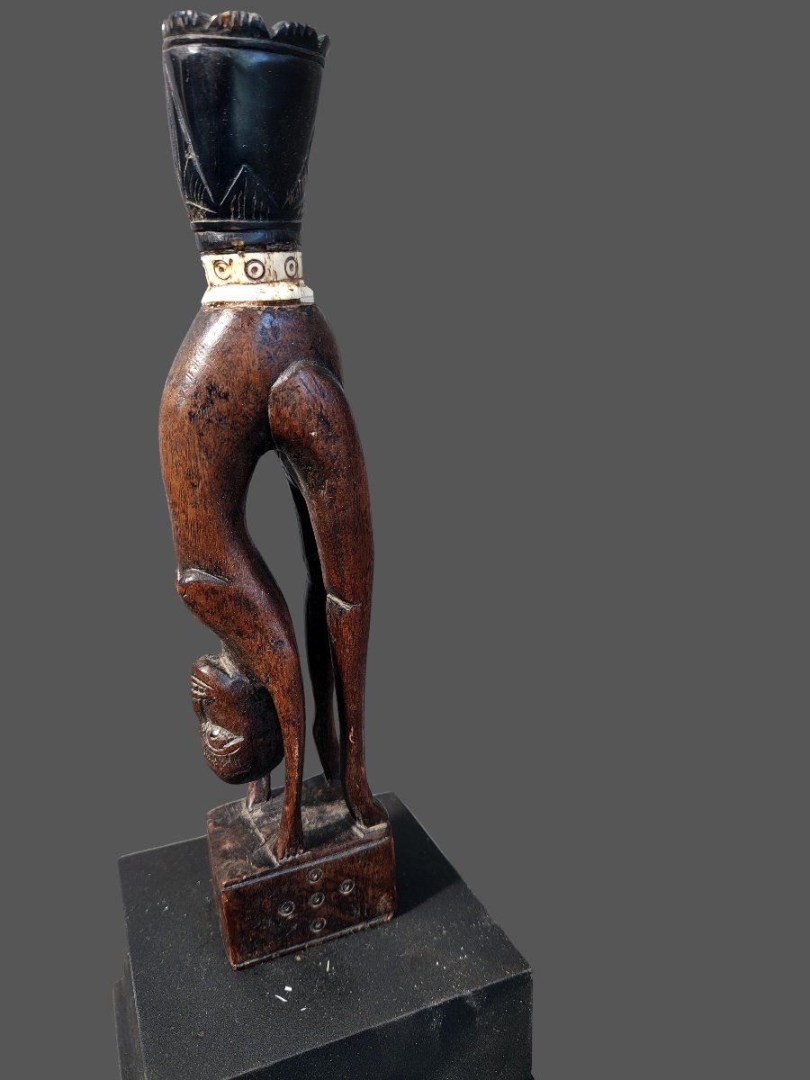 Statuette From Leti Island In The Maluku Islands, Indonesia; Betel Cup. -photo-3