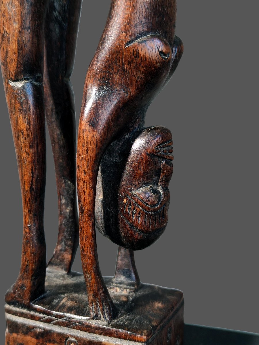 Statuette From Leti Island In The Maluku Islands, Indonesia; Betel Cup. -photo-2