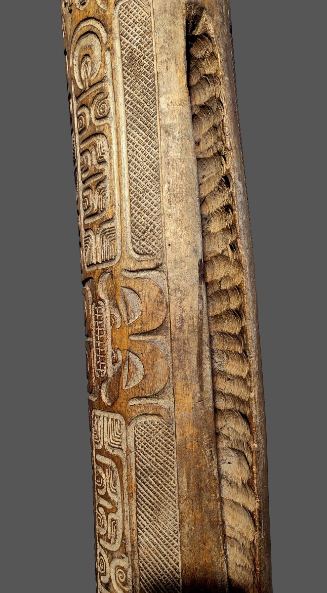 Traditional Slit Drum From The Marquesas Islands In French Polynesia, Called A "to'ere"-photo-3